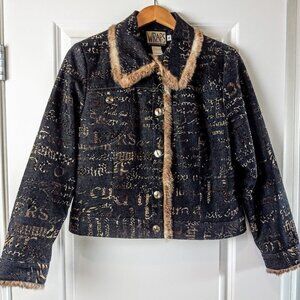 Wraps by Canvasbacks Rabbit Trim Print Jacket